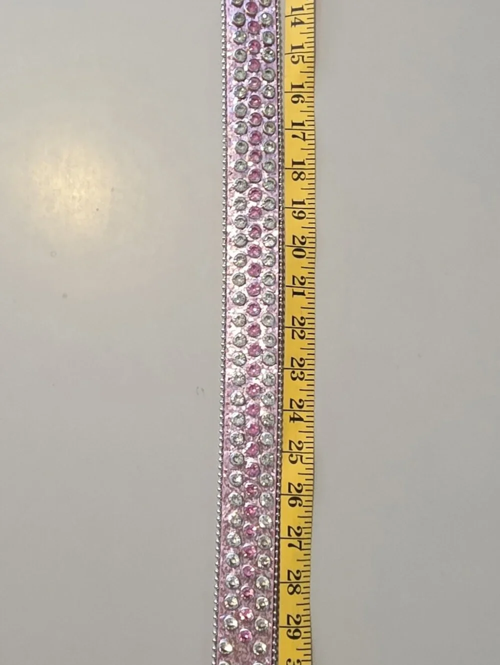 Unbranded Pink Rhinestone Western Belt Sparkly Leather Bling Cowboy Buckle